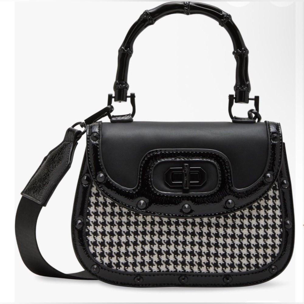 Betsey Johnson Sweet Tarten Top Handle C/B. Bag. Black/White.